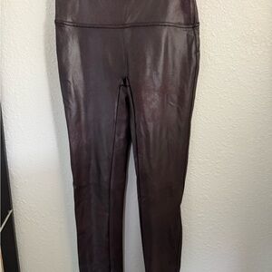SPANX Women's Leggings - Deep Brown/Bugundy